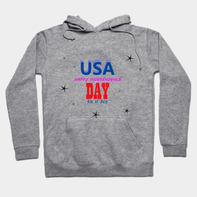 USA happy independence day 4th of July Hoodie by wael store